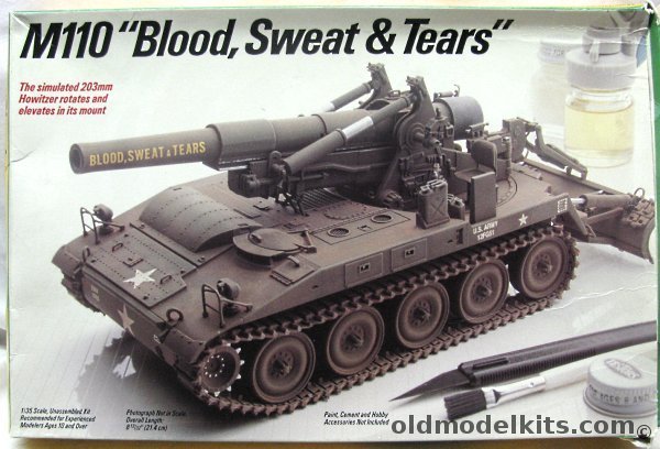 Testors 1/35 M110 'Blood Sweat & Tears' 203mm Self-Propelled Howitzer, 795 plastic model kit